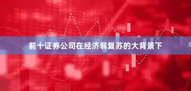 前十证券公司在经济弱复苏的大背景下